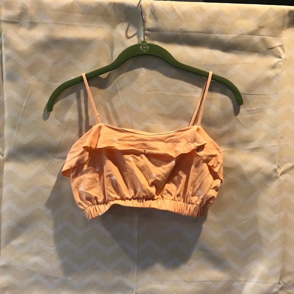 Orange polka dot top
